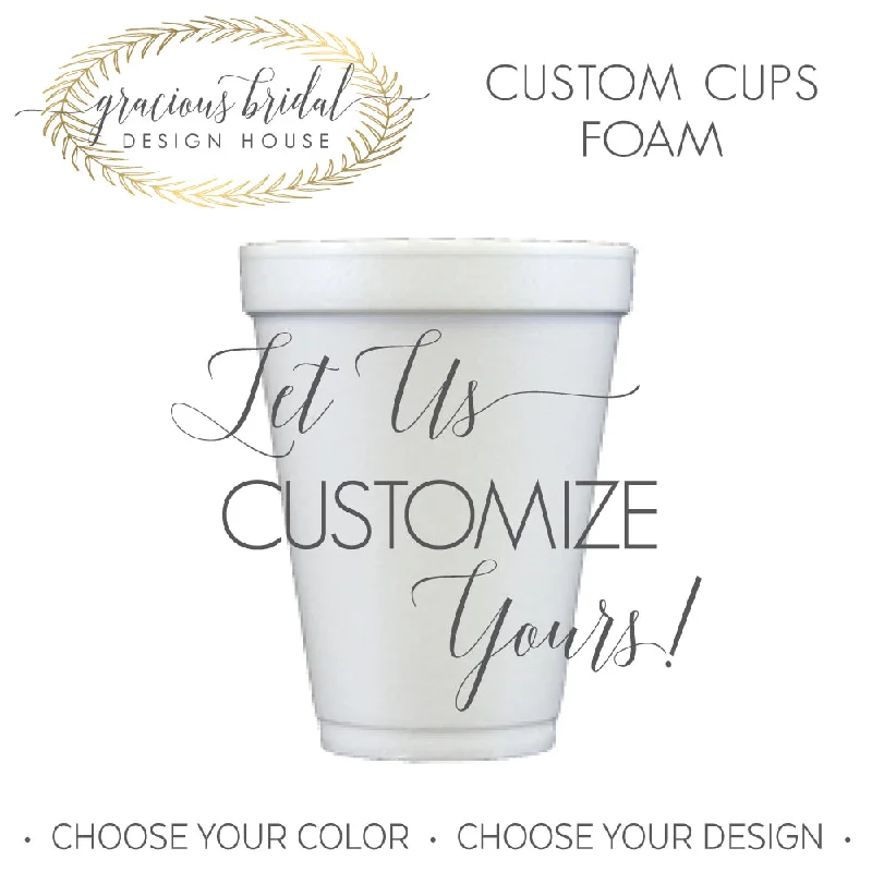 personalized mugs for holidays-Custom Styrofoam Cups