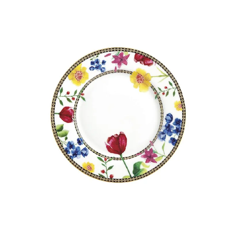 best dinnerware for special occasions-Maxwell Williams Flower Design Cake & Tea Plate White