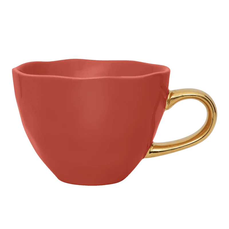 large capacity tea mugs-Good Morning cup Cappuccino / Tea Ø11 cm - Raspberry