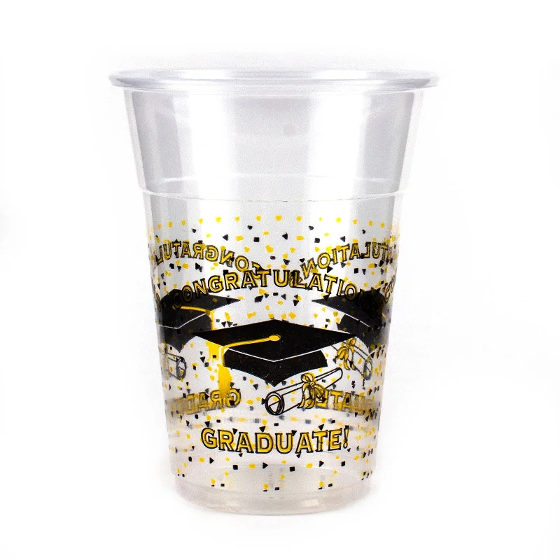 custom travel mugs for tea-Soft Plastic Cups - Graduation 20ct. - 16 ounce