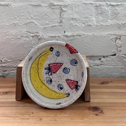 lightweight dinner plates for travel-Fruit Salad Plate by Rise and Shine Ceramics