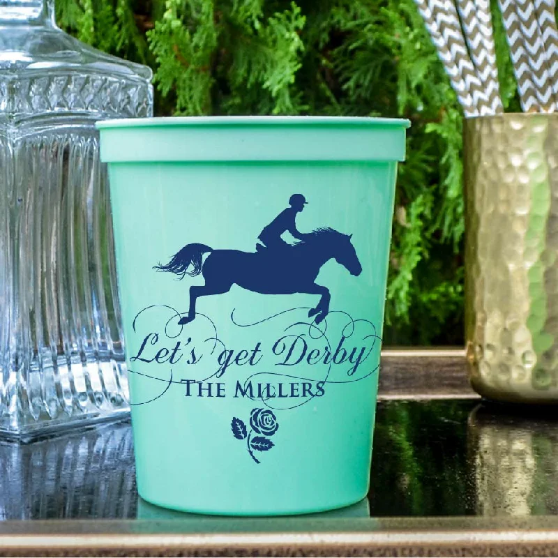 quirky mugs for family gatherings-"Let's Get Derby" Stadium Party Cup