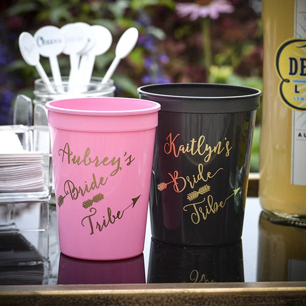 personalized coffee mugs for family-Personalized Bride Tribe Bachelorette Cups