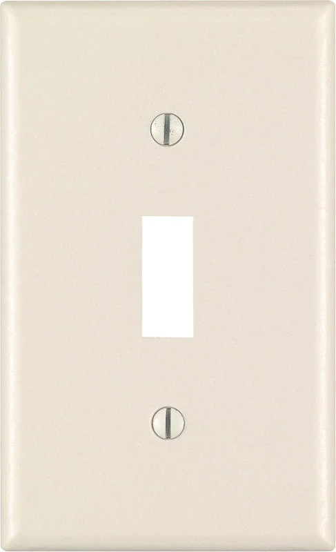 durable dinnerware for kids-Leviton Light Almond 1 gang Thermoset Plastic Toggle Wall Plate 1 pk