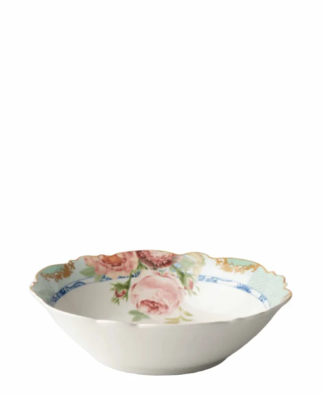 eco-friendly dinnerware for office use-Jenna Clifford Italian Rose Salad Bowl - White