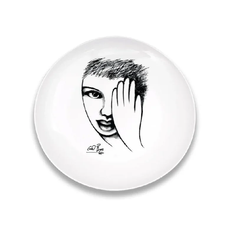 high-quality dinnerware for everyday use-Carrol Boyes Eye For Detail Low Bowl White