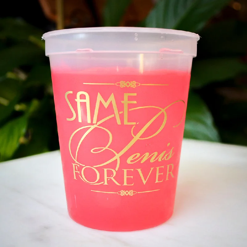 personalized mugs for friends-Custom "Same Penis Forever" Bachelorette Color Changing Cups