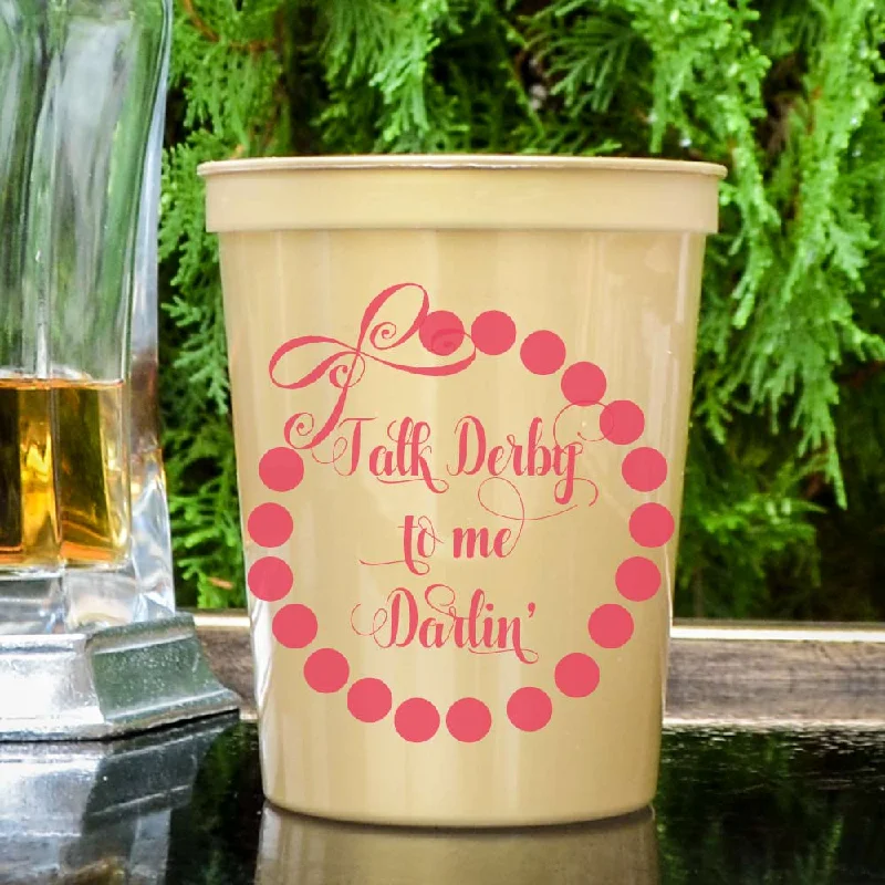 personalized mugs for dad-"Talk Derby to Me" Stadium Party Cup