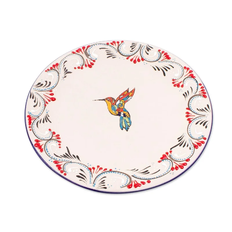 party dinnerware sets for 12-Novica Handmade Colibri Ceramic Dinner Plates (Pair)