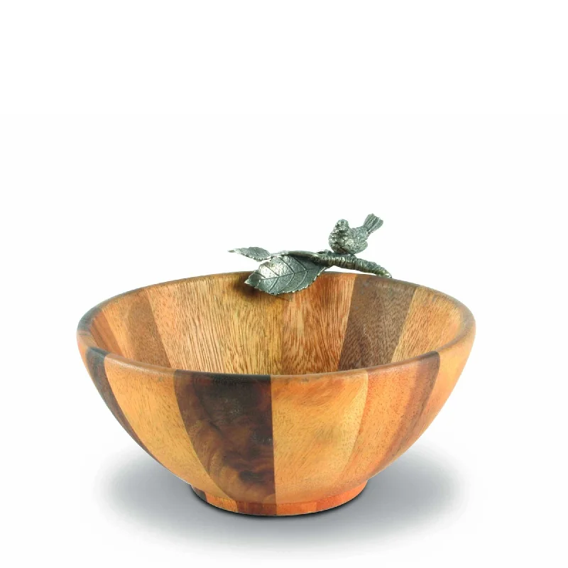 artistic dinner plates for home décor-Song Bird Salad Bowl - Single Serve