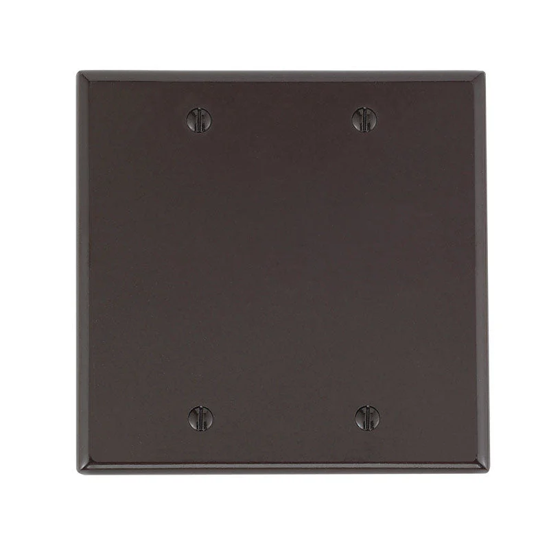 floral design dinner plates-Leviton Brown 2 gang Thermoset Plastic Blank Wall Plate 1 pk