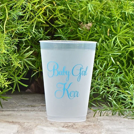 customizable mugs with logos-Custom Baby Shower Shatterproof Cups