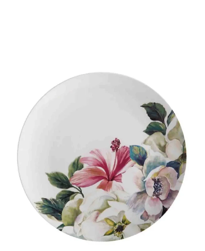 biodegradable dinner plates-Maxwell & Williams Magnolia Dinner Plate 26.5cm - White & Pink