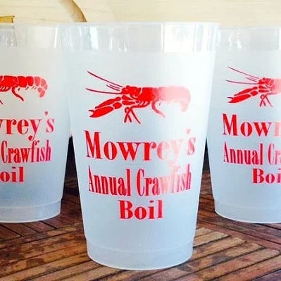 fun mugs with pop culture designs-Personalized Crawfish Boil Shatterproof Party Cups