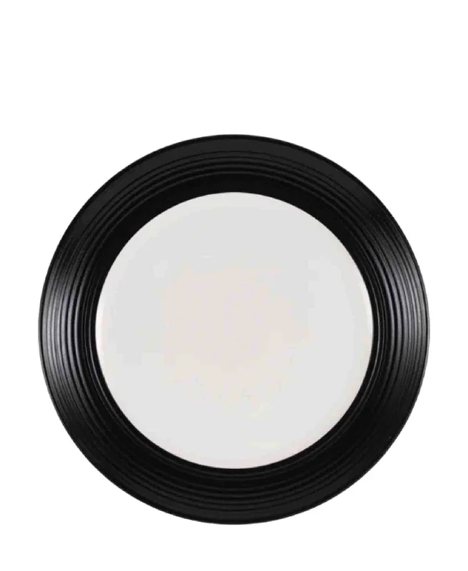 unique dinner plate designs-Jenna Clifford BlancNoir Dinner Plate - Black & White