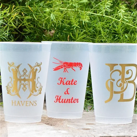 hot drink mugs for winter-Personalized Printed Frost-Flex Party Cups