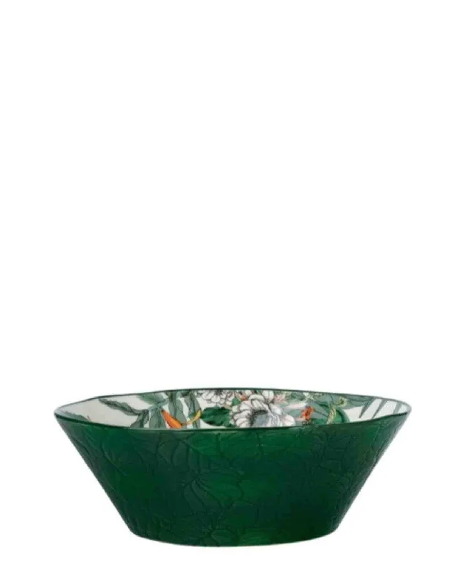 luxury stoneware dinner plates-Maxwell & Williams Night Garden Foliage Round Bowl, 25cm - Green