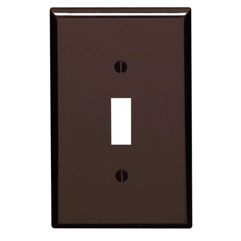 affordable porcelain dinnerware-Leviton Brown 1 gang Plastic Toggle Wall Plate 1 pk