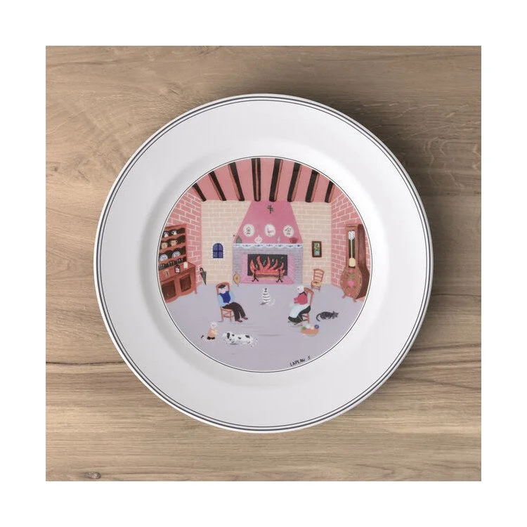 heavy-duty dinnerware for restaurants-Design Naif Dinner Plate #5 By the Fireside