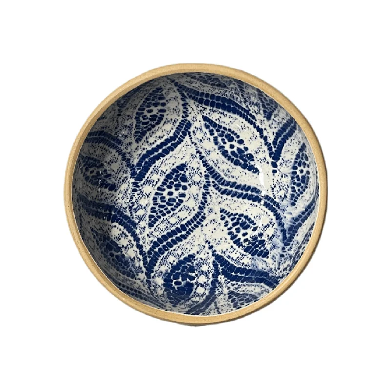 dinner plates for formal events-Soup Bowl/ Paisley Cobalt