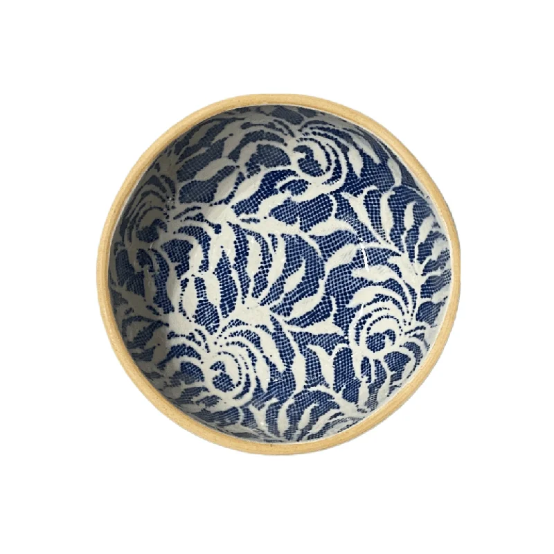 high-quality dinnerware for gifts-Soup Bowl/ Laurel Cobalt