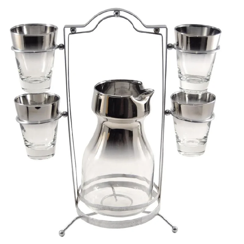 minimalistic tableware for dinner-Mercury Fade 6 Piece Pitcher Caddy