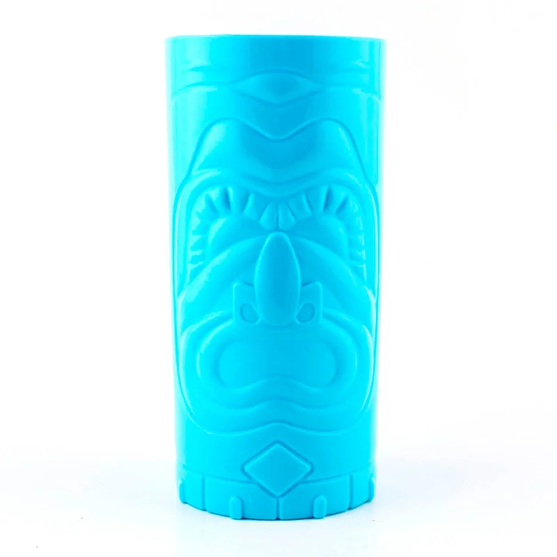 cute mugs with designs-BarConic® Blue Plastic Tiki Cup - 26 ounce - Extra Large