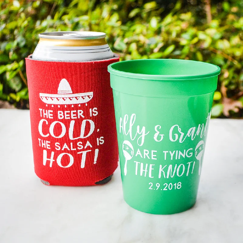 minimalist mugs for coffee-Custom "Tying the Knot" Stadium Cups