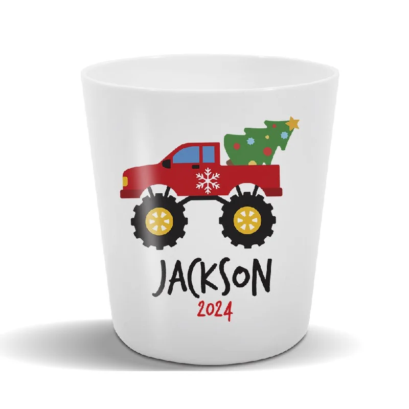 cute animal mugs for kids-Red Monster Truck Kids' Cup