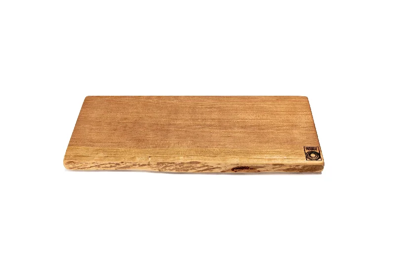 retro dinnerware with patterns-Seconds - Large Single Live Edge Wood Cutting Board