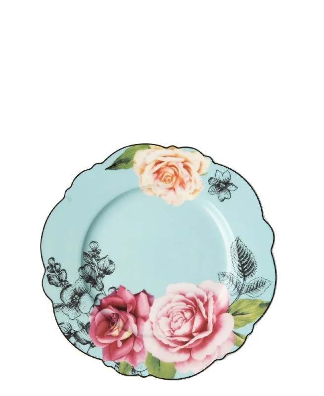 minimalistic dinnerware sets for apartments-Jenna Clifford Wavy Rose Side Plate 21.4cm - Blue