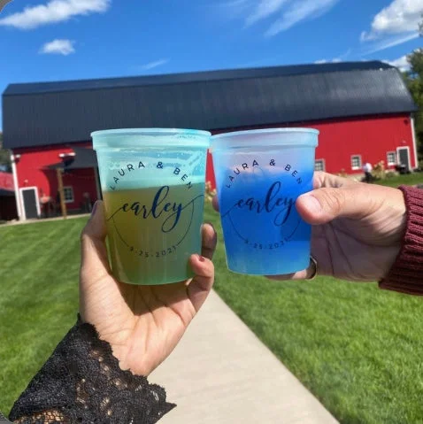 personalized mugs for dad-Color Changing Stadium Cups