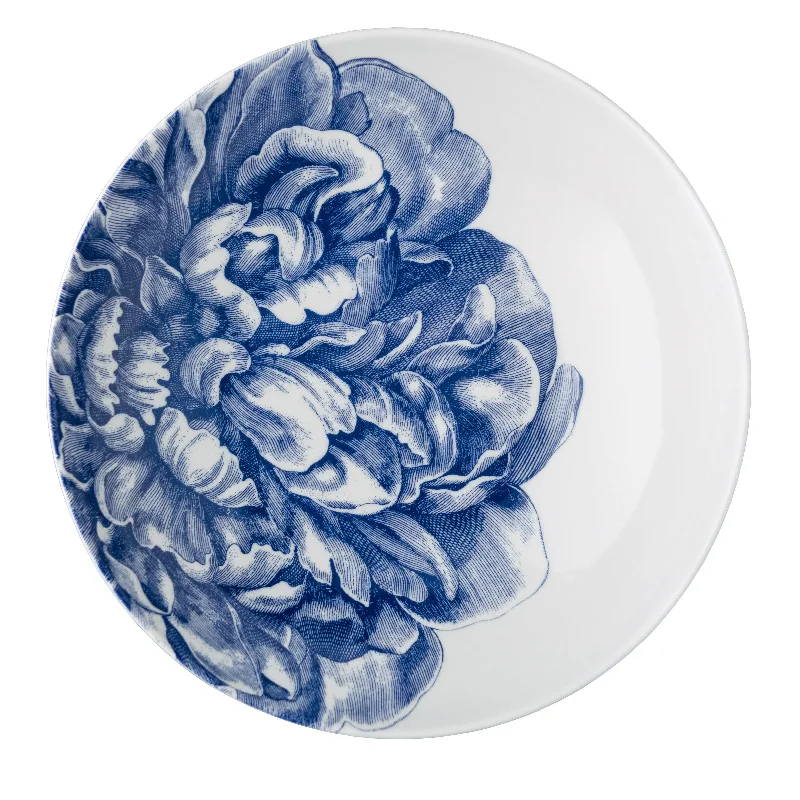 modern dinnerware set for families-Peony Wide Serving Bowl