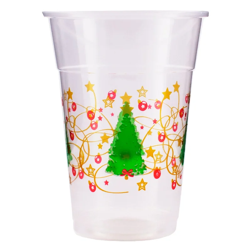 best mugs for gifts-Christmas Tree Plastic Cups - 16 ounce - 20ct