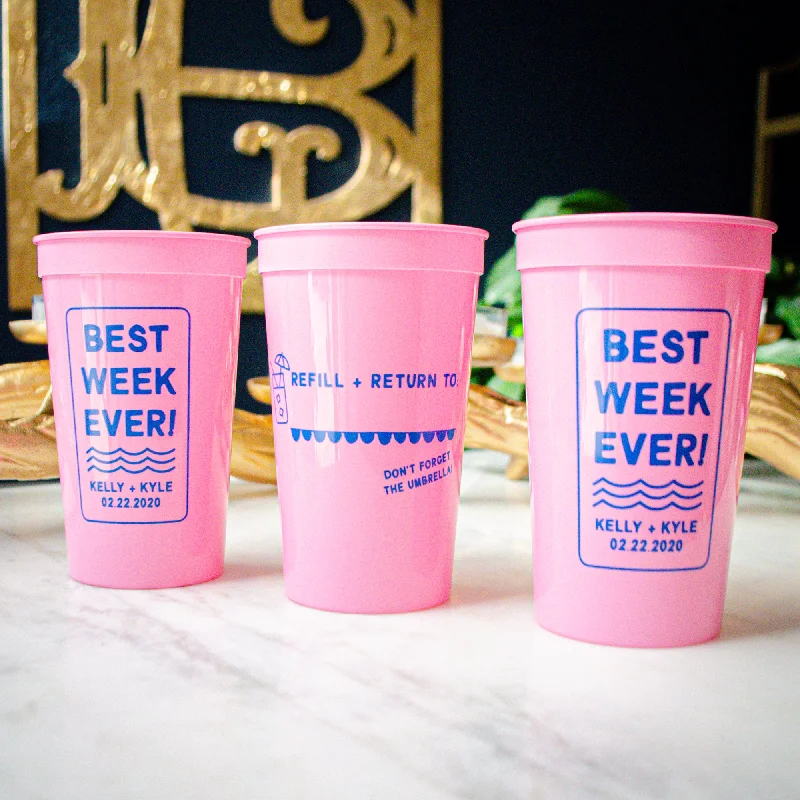 mugs for hot drinks on the go-Best Week Ever Stadium Cups