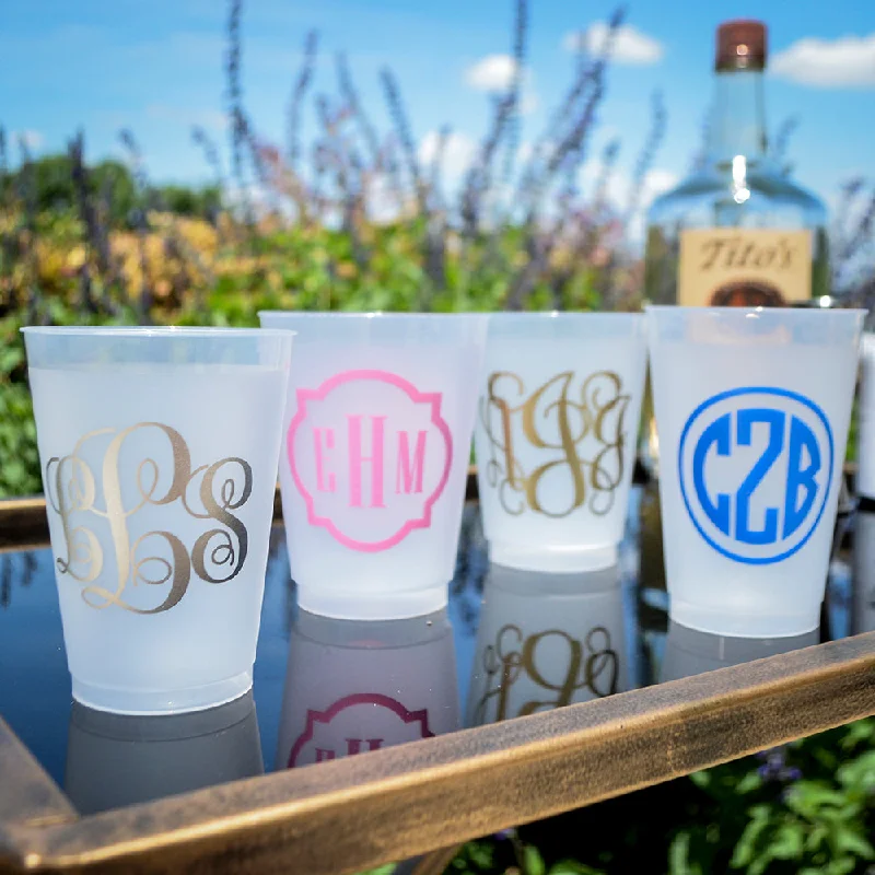 hand-crafted mugs for tea-Personalized Clear Shatterproof Party Cups