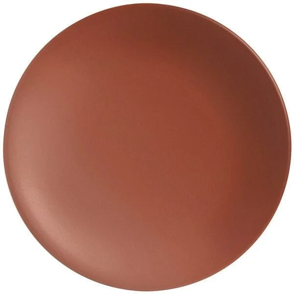 retro dinnerware with patterns-Libbey DRI-2-C 9" Round Driftstone Plate - Porcelain, Clay | Denson CFE