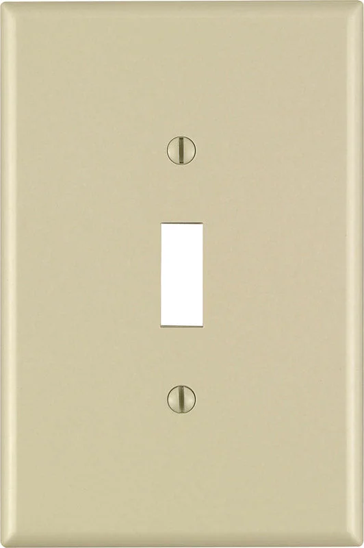 high-end dinner plates for gifts-Leviton Ivory 1 gang Thermoset Plastic Toggle Wall Plate 1 pk