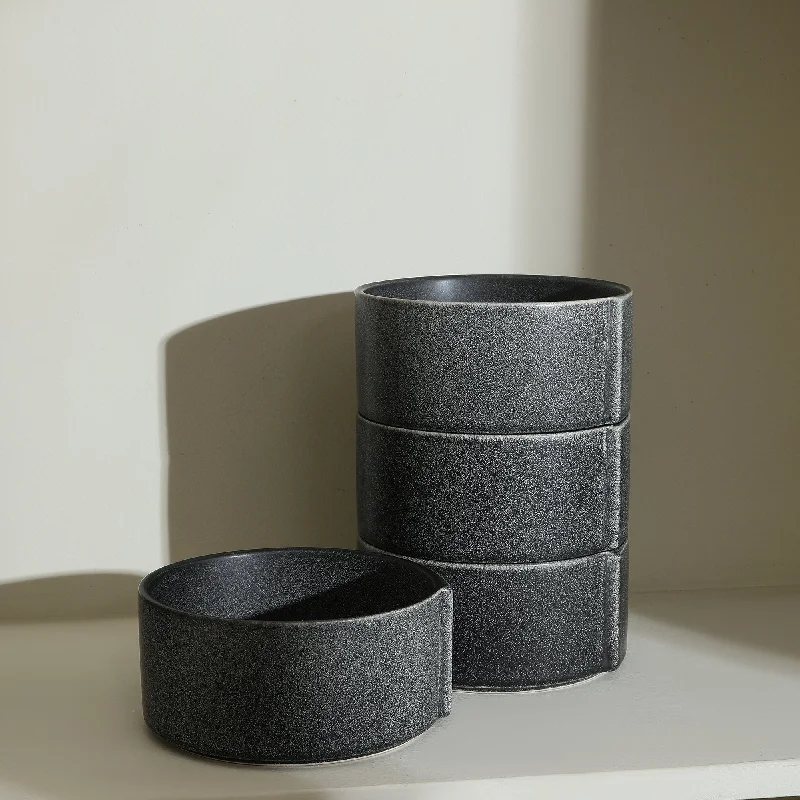 high-quality porcelain plates for dining-Bao Stoneware Bowl - Charcoal