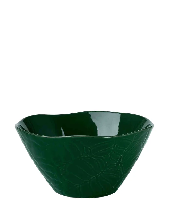 heavy-duty dinner plates for restaurants-Maxwell & Williams Night Garden Foliage Conical Bowl, 15cm - Green