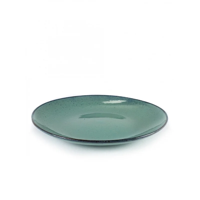 holiday-themed dinnerware sets-Big Plate D28,5 H4,5 Aqua- A