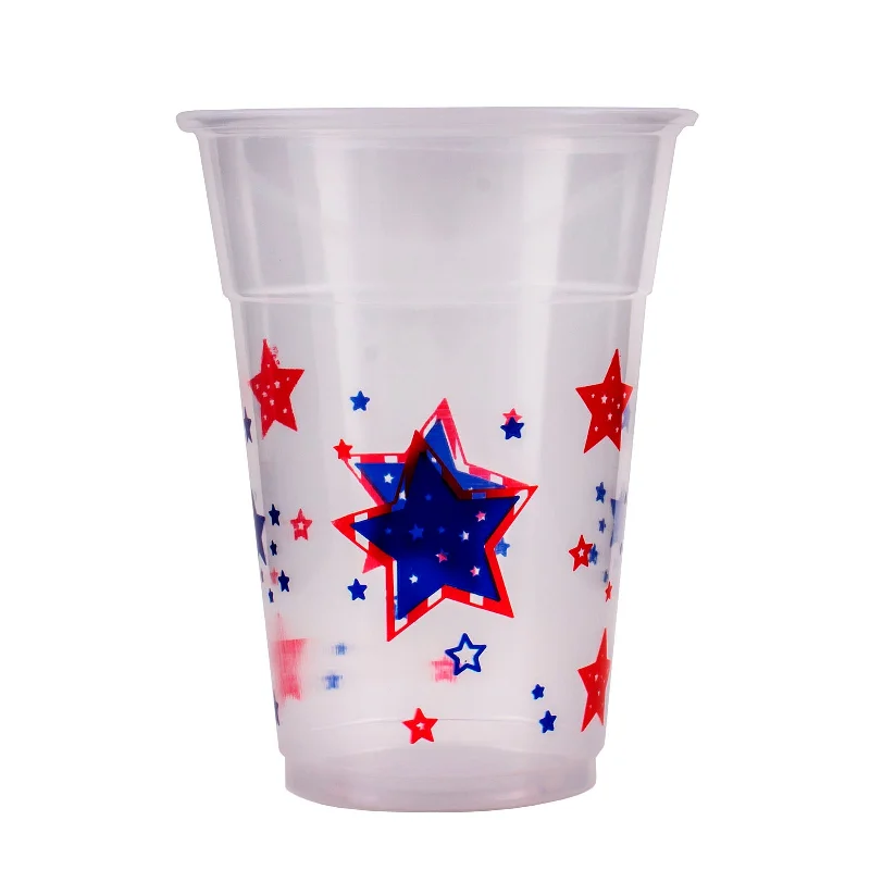 personalized ceramic mugs for gifts-Soft Plastic Cups - Stars 20 ct. - 16 ounce