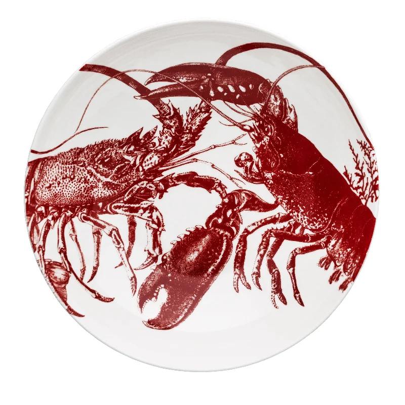 travel-friendly portable dinnerware-Lobster Wide Serving Bowl