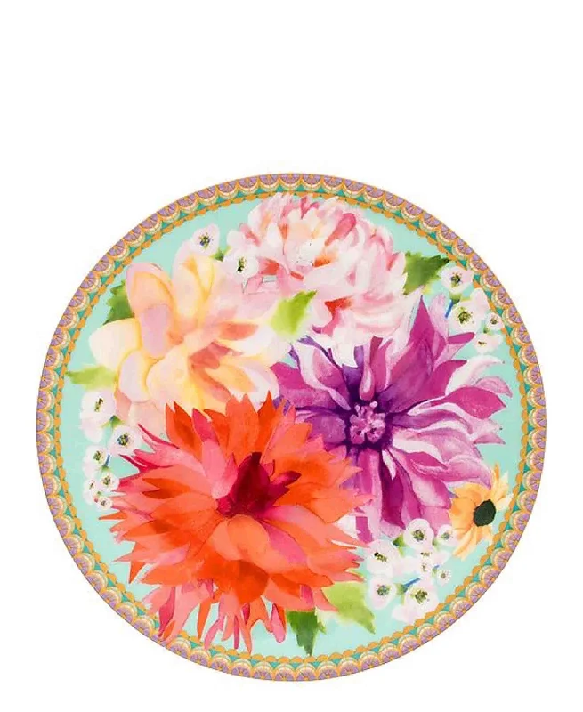 classic tableware set for family meals-Maxwell & Williams Teas & C's Dahlia Daze Coupe Plate 19.5cm Sky Gift Boxed