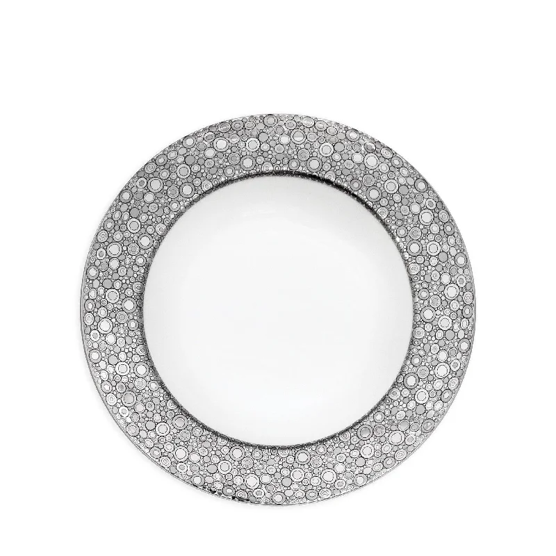 high-end tableware for fine dining-Ellington Shine Platinum Rimmed Soup Bowl