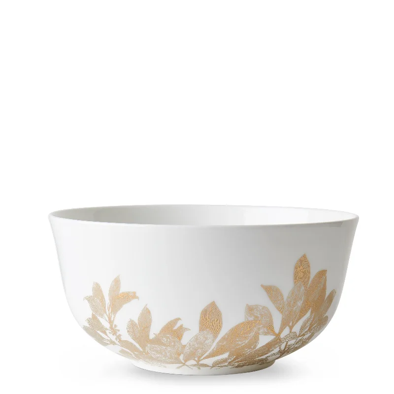 colorful dinnerware sets-Gold Arbor Medium Serving Bowl