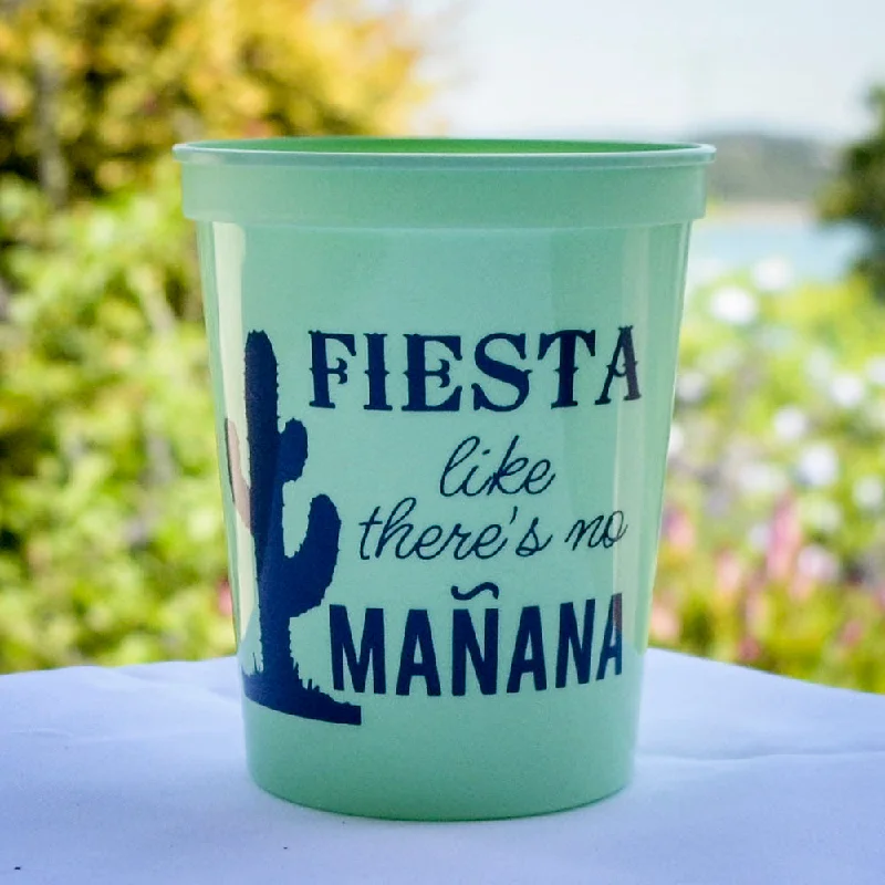 large travel mugs for coffee-Personalized Fiesta Like There's No Mañana Stadium Cups