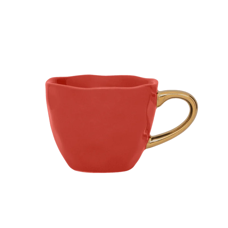 large custom mugs for events-Good Morning cup Espresso Ø6 cm - Raspberry