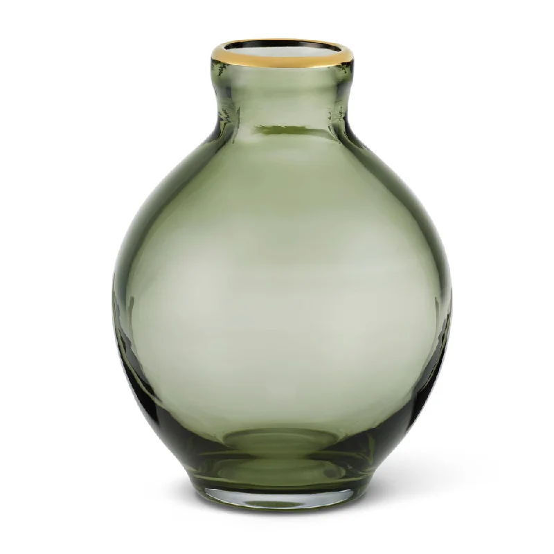 Large vases for outdoor plants -Aerin Sancia Plum Glass Vase