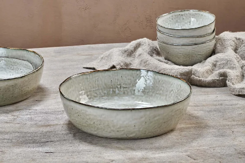 Rustic flower vases for decor -Amina Serving Bowl - Large